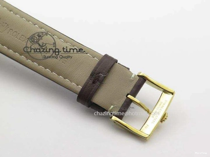 MiroTime 0419 Cellini Date YG White Numeral Dial On Brown Leather Strap A Affordable 3883